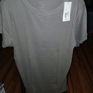 Casual Gray Crew Neck T-Shirt